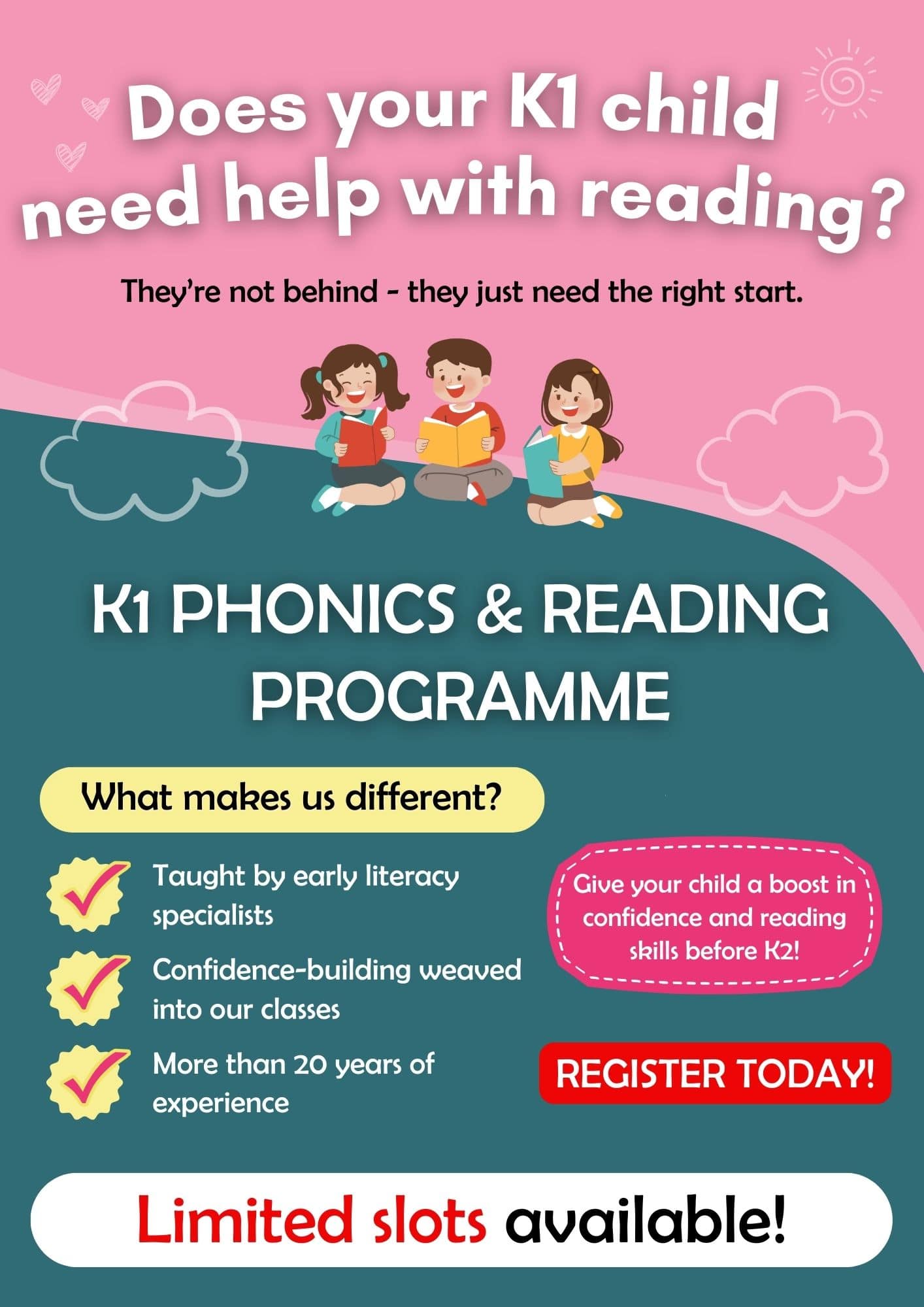 K1 Phonics and Reading Programme Singapore